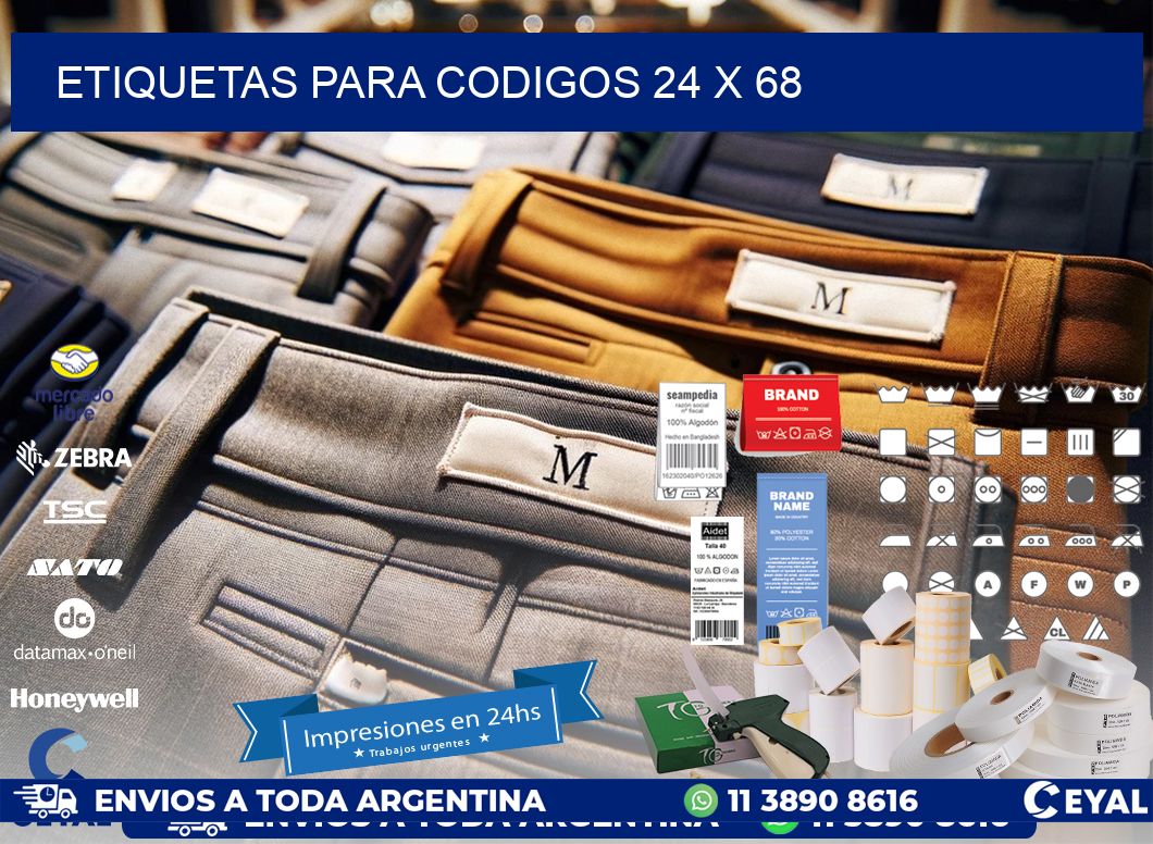 etiquetas para codigos 24 x 68