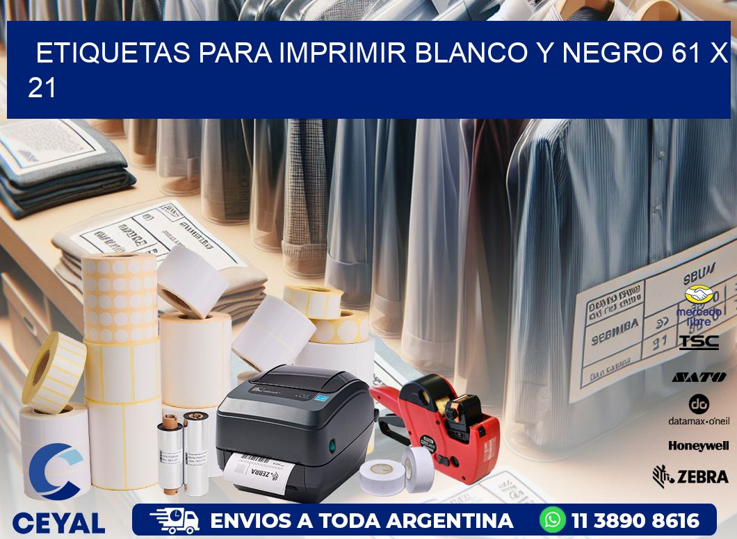 etiquetas para imprimir blanco y negro 61 x 21