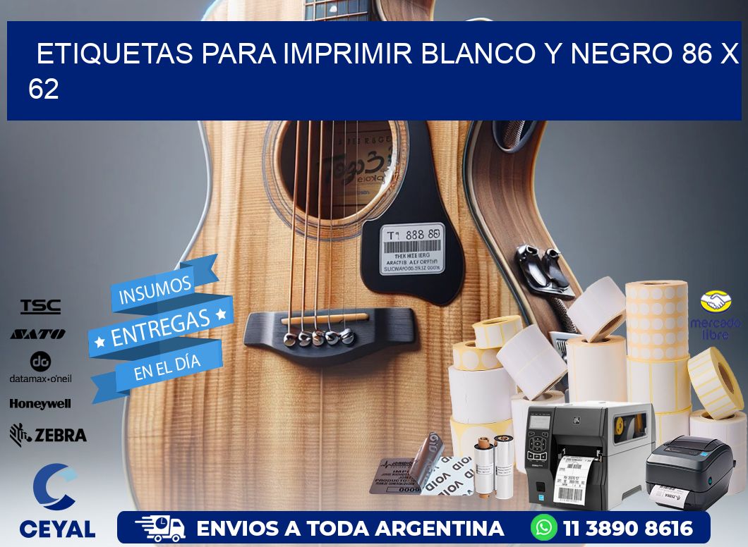 etiquetas para imprimir blanco y negro 86 x 62