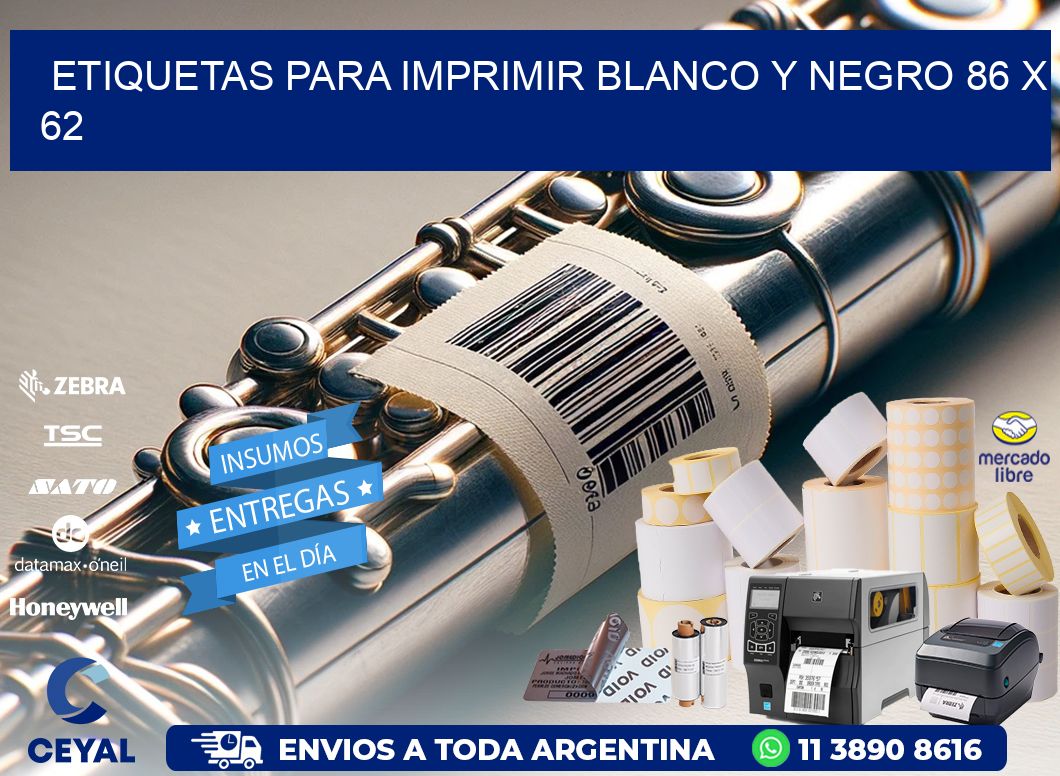 etiquetas para imprimir blanco y negro 86 x 62
