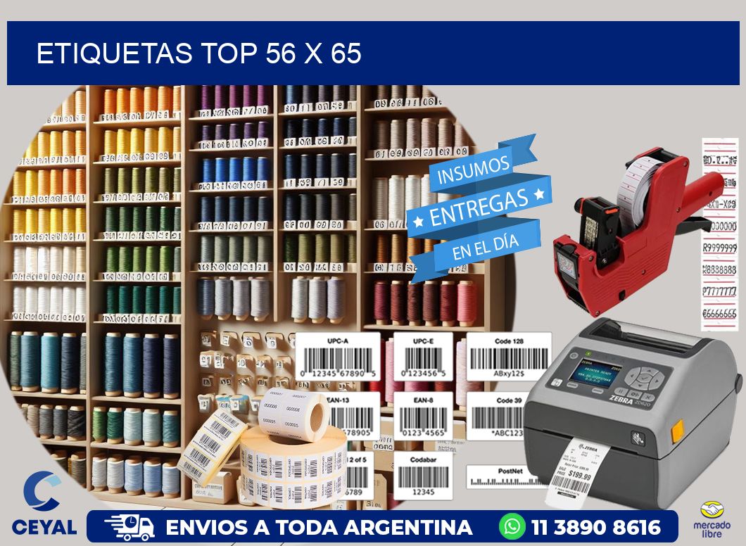 etiquetas top 56 x 65