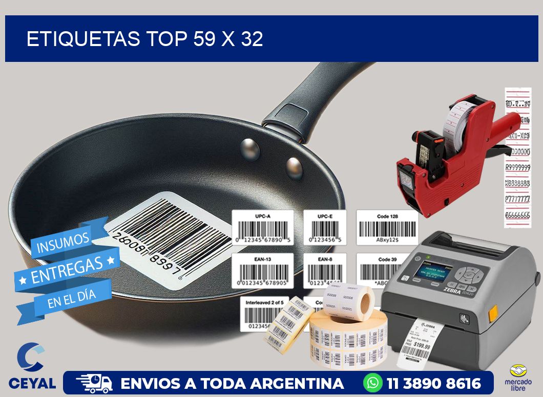 etiquetas top 59 x 32