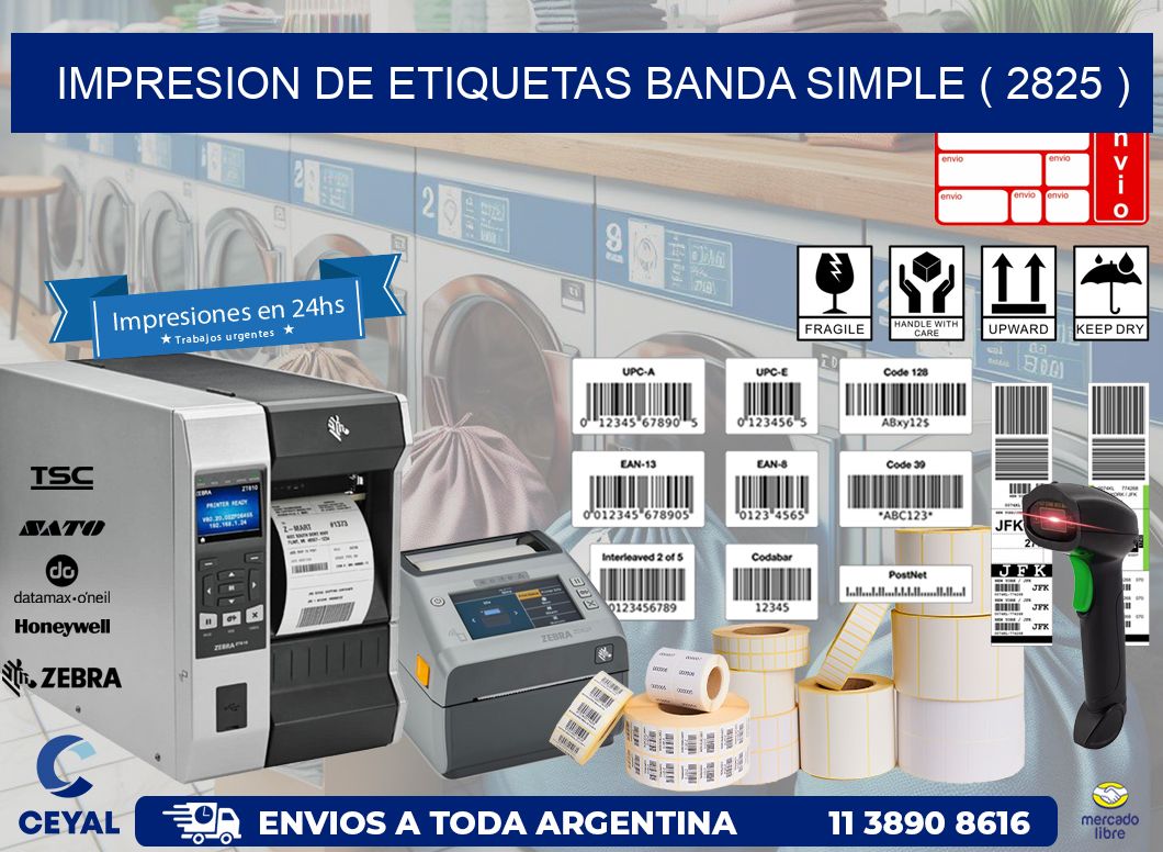 impresion de etiquetas banda simple ( 2825 )