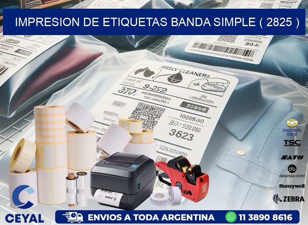 impresion de etiquetas banda simple ( 2825 )