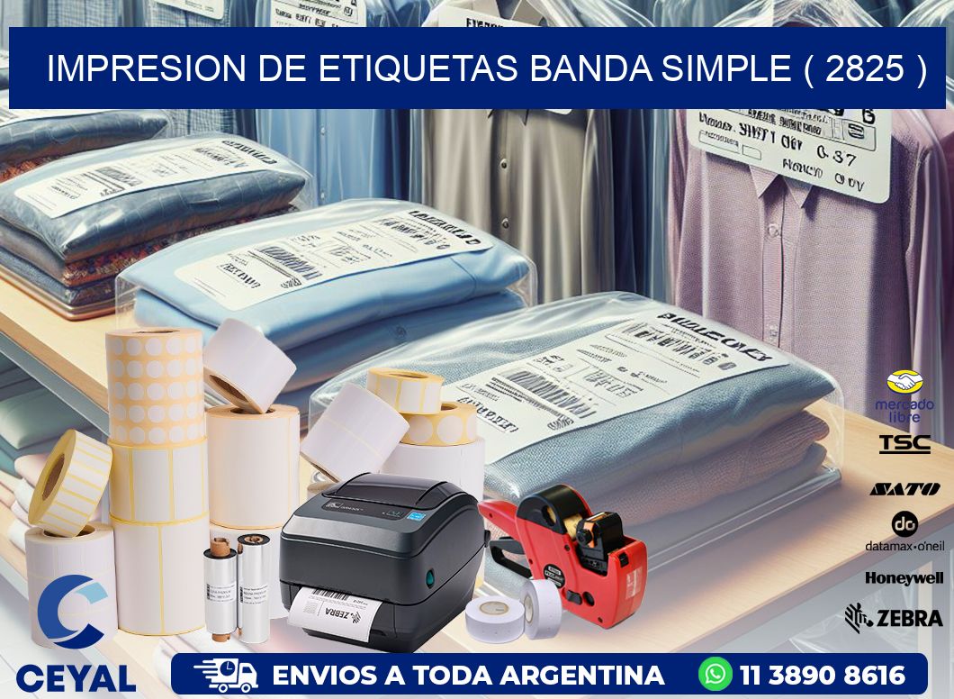 impresion de etiquetas banda simple ( 2825 )