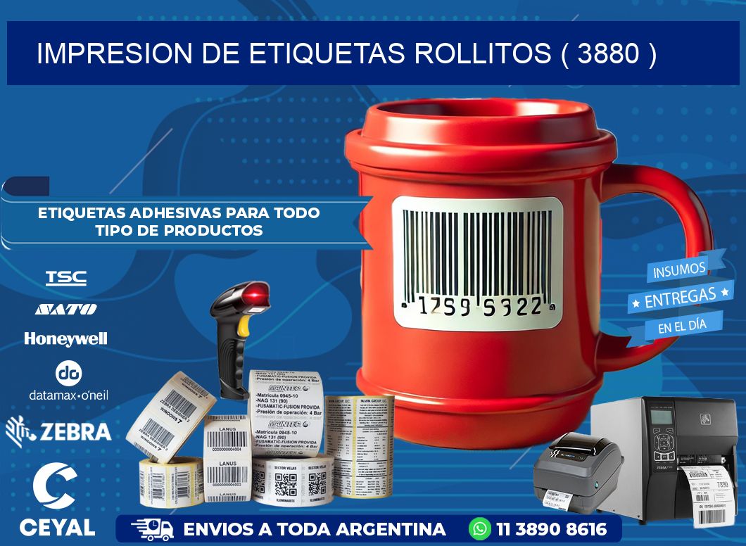 impresion de etiquetas rollitos ( 3880 )
