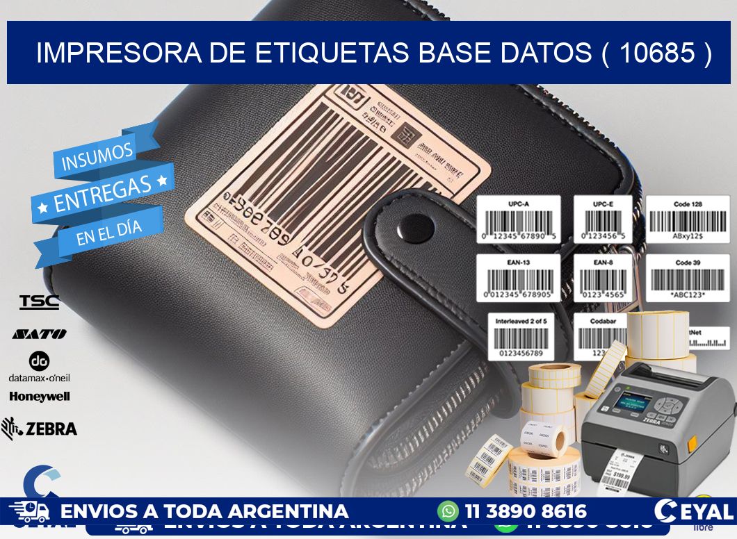 impresora de etiquetas base datos ( 10685 )