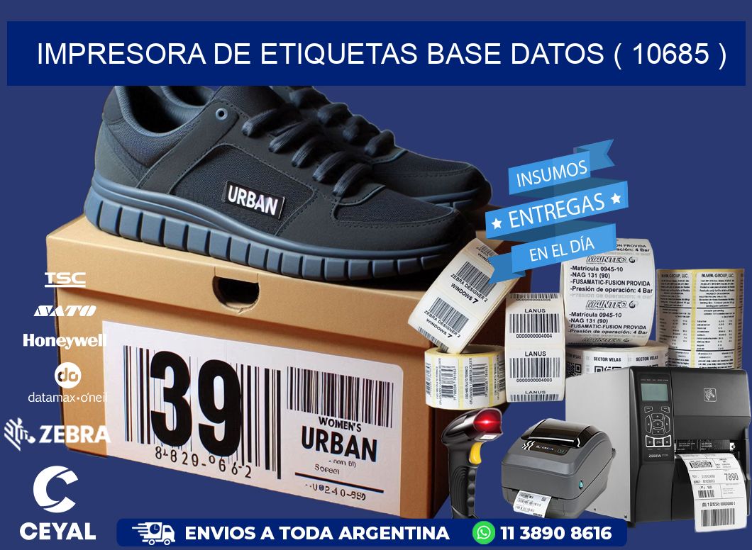 impresora de etiquetas base datos ( 10685 )