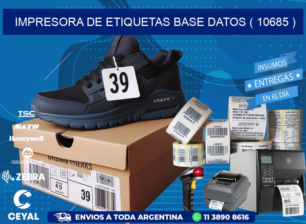impresora de etiquetas base datos ( 10685 )