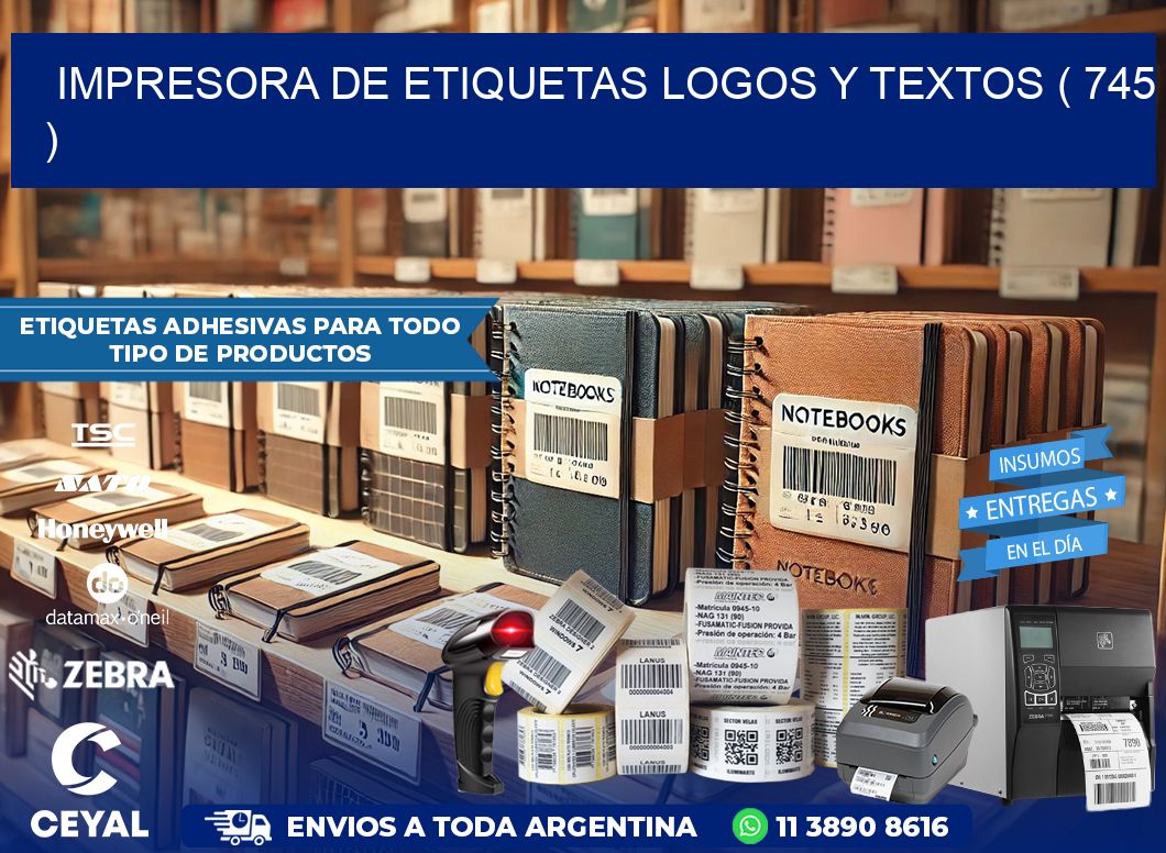 impresora de etiquetas logos y textos ( 745 )