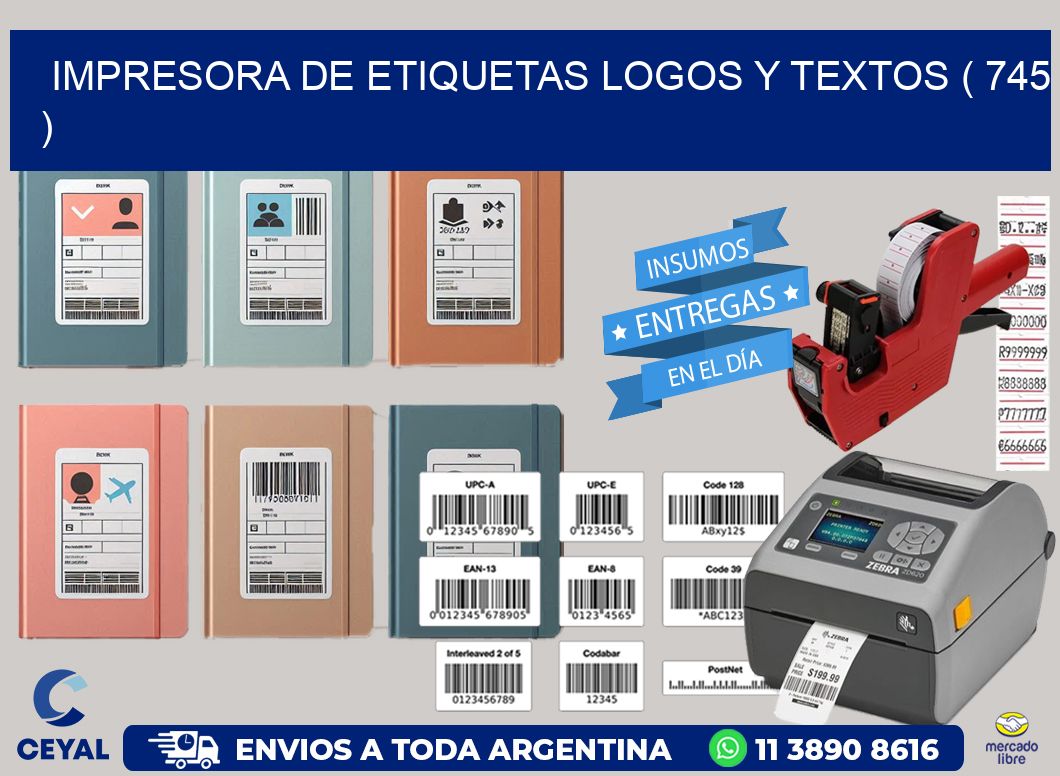 impresora de etiquetas logos y textos ( 745 )