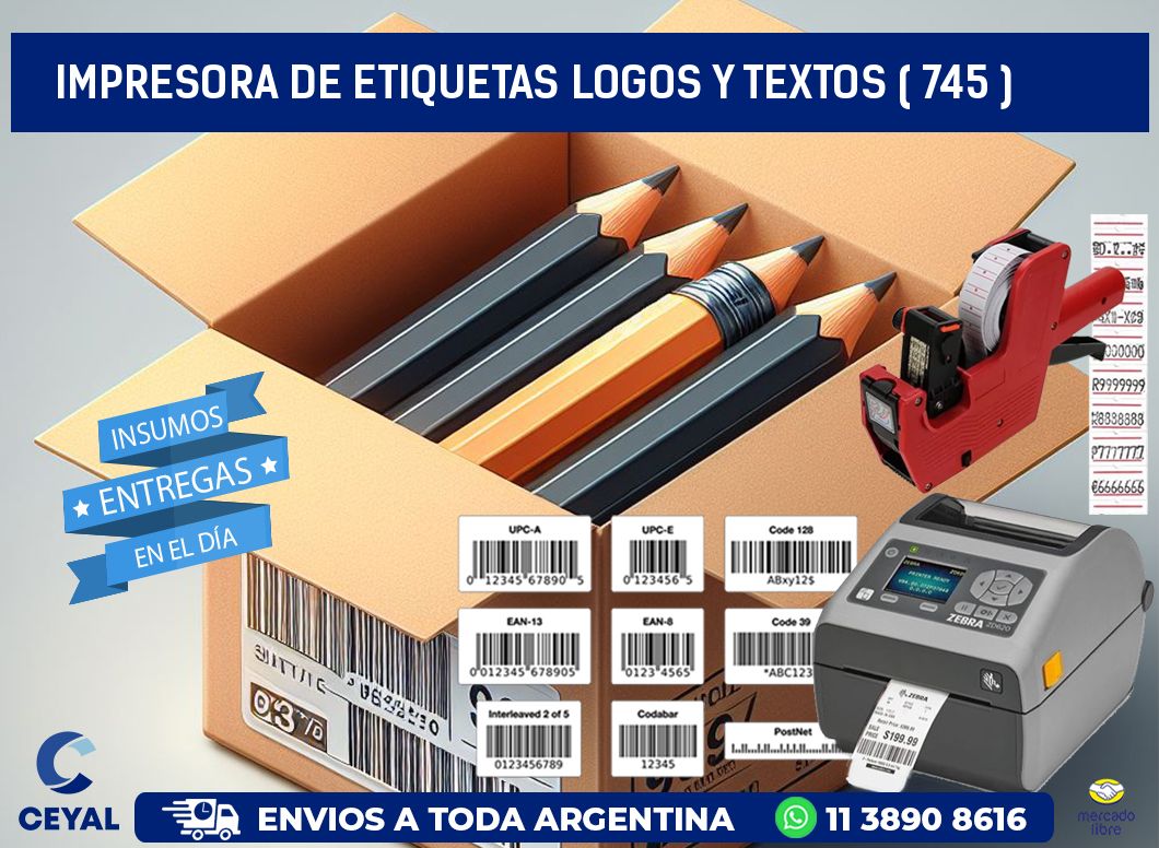 impresora de etiquetas logos y textos ( 745 )