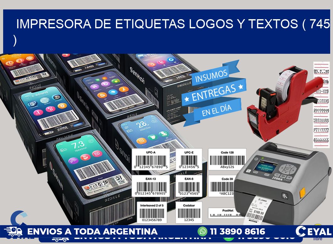impresora de etiquetas logos y textos ( 745 )