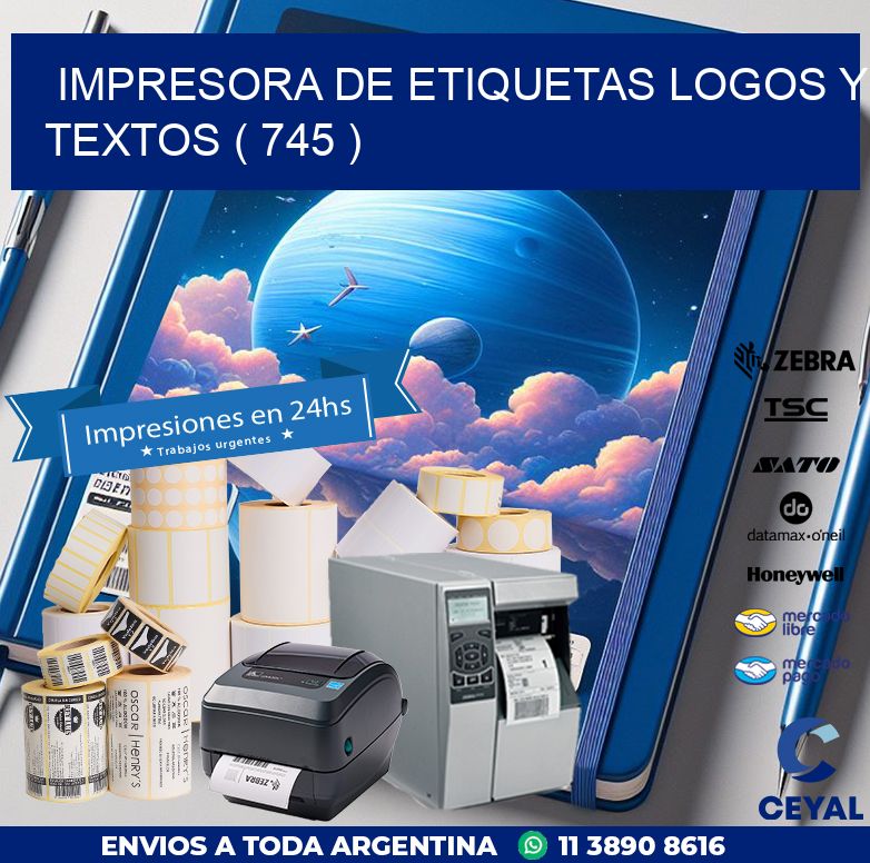 impresora de etiquetas logos y textos ( 745 )