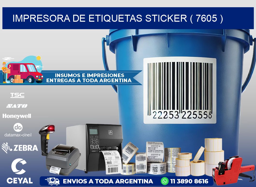 impresora de etiquetas sticker ( 7605 )
