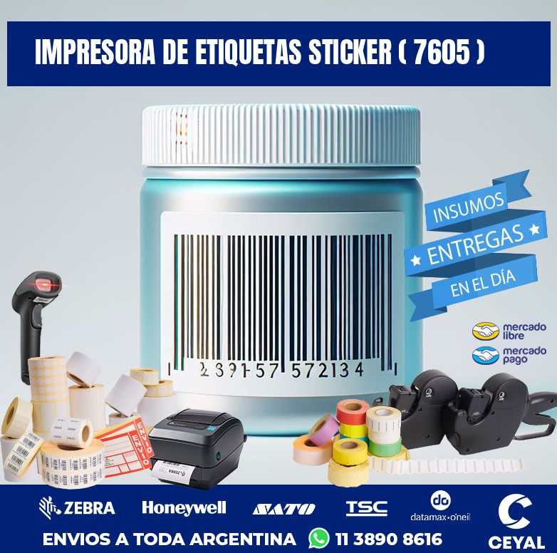 impresora de etiquetas sticker ( 7605 )