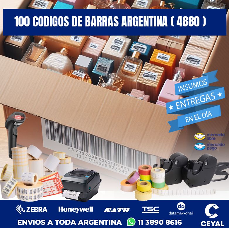 100 codigos de barras argentina ( 4880 )