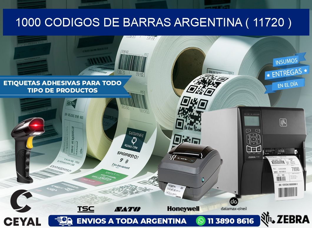 1000 codigos de barras argentina ( 11720 )