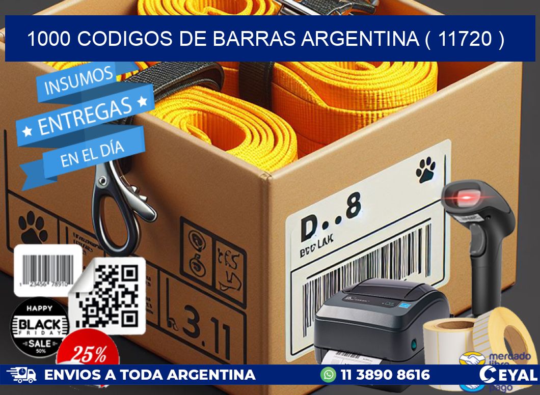 1000 codigos de barras argentina ( 11720 )