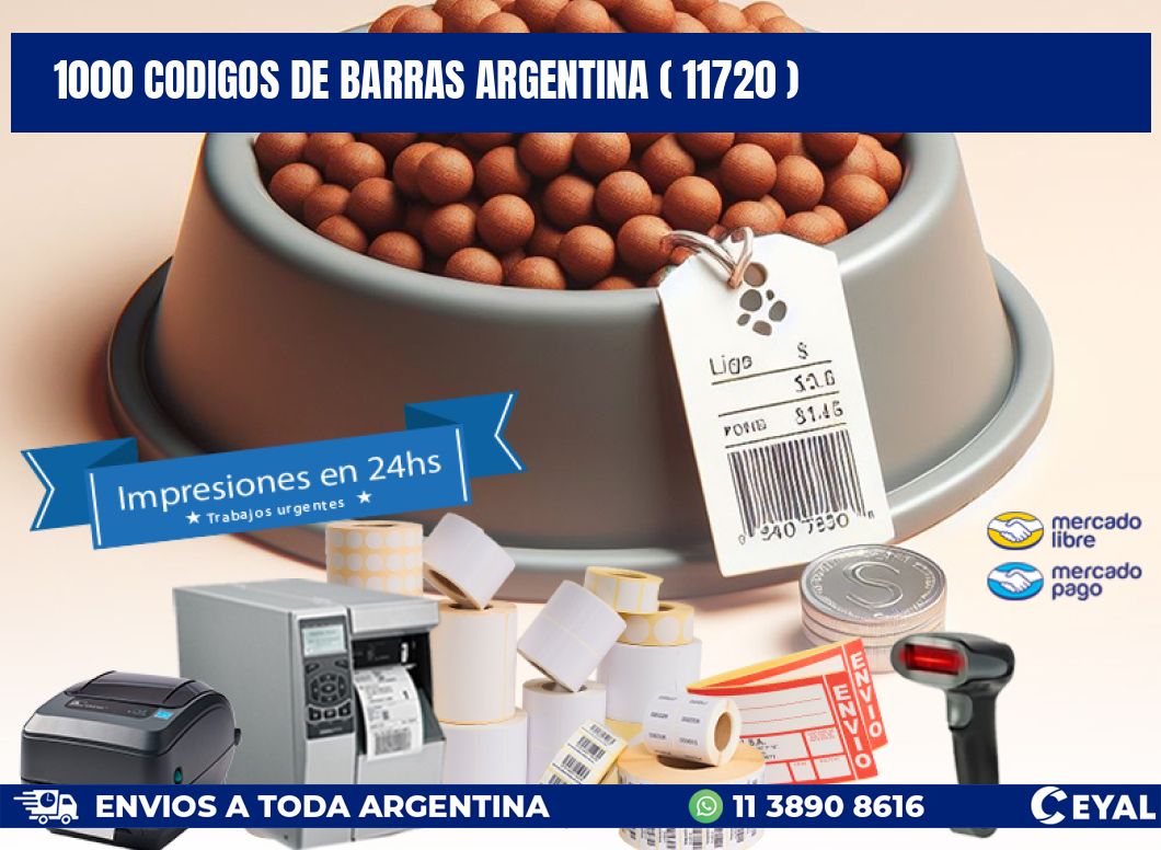 1000 codigos de barras argentina ( 11720 )