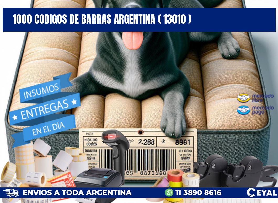 1000 codigos de barras argentina ( 13010 )