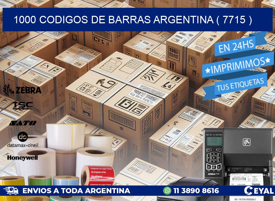 1000 codigos de barras argentina ( 7715 )
