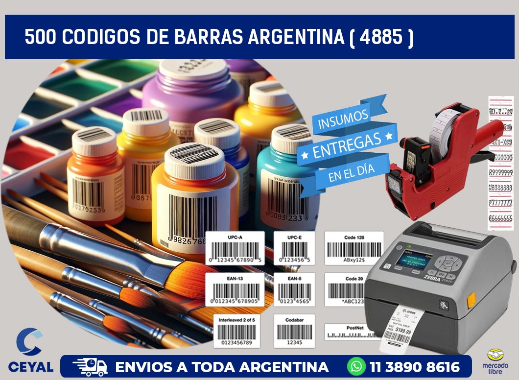 500 codigos de barras argentina ( 4885 )