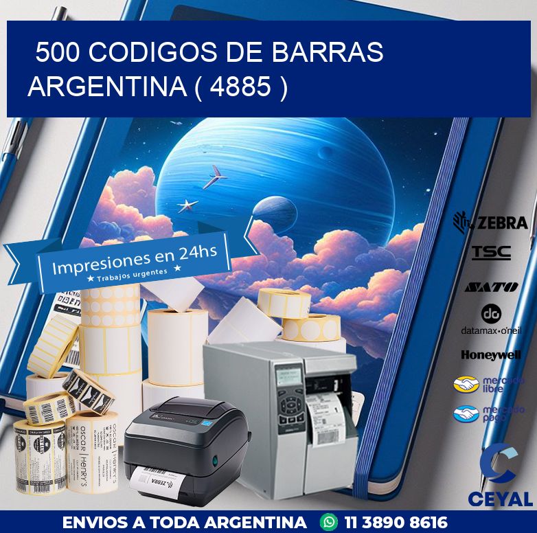 500 codigos de barras argentina ( 4885 )