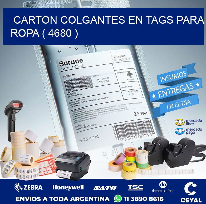 CARTON COLGANTES EN TAGS PARA ROPA ( 4680 )