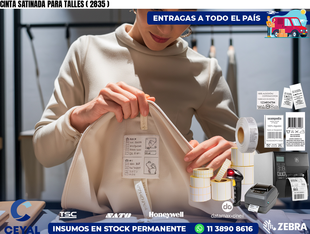 CINTA SATINADA PARA TALLES ( 2835 )