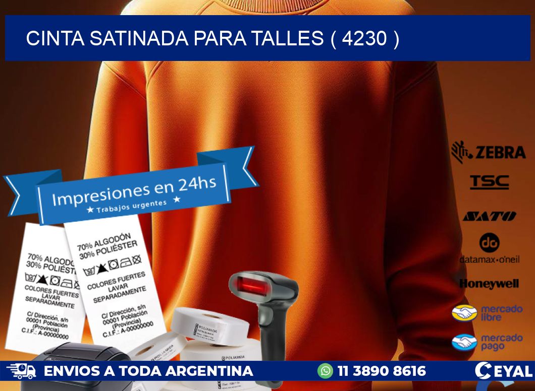 CINTA SATINADA PARA TALLES ( 4230 )