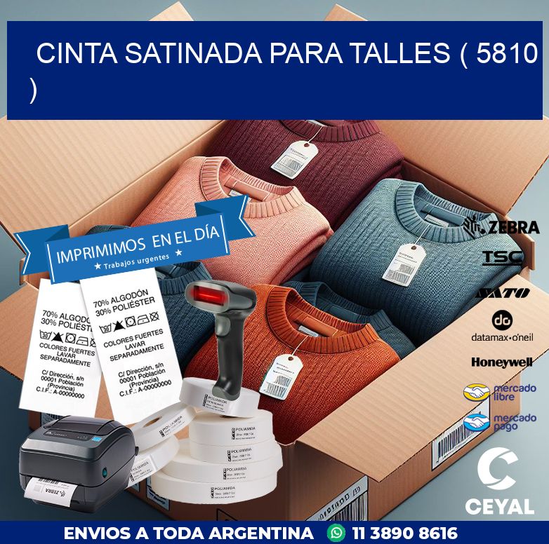 CINTA SATINADA PARA TALLES ( 5810 )