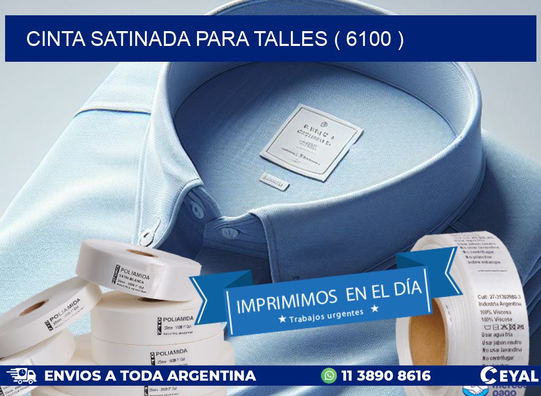 CINTA SATINADA PARA TALLES ( 6100 )