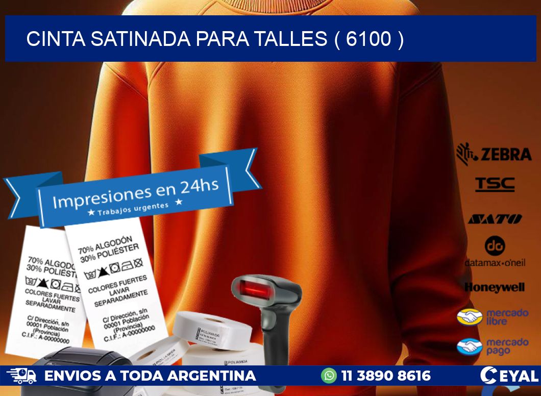 CINTA SATINADA PARA TALLES ( 6100 )