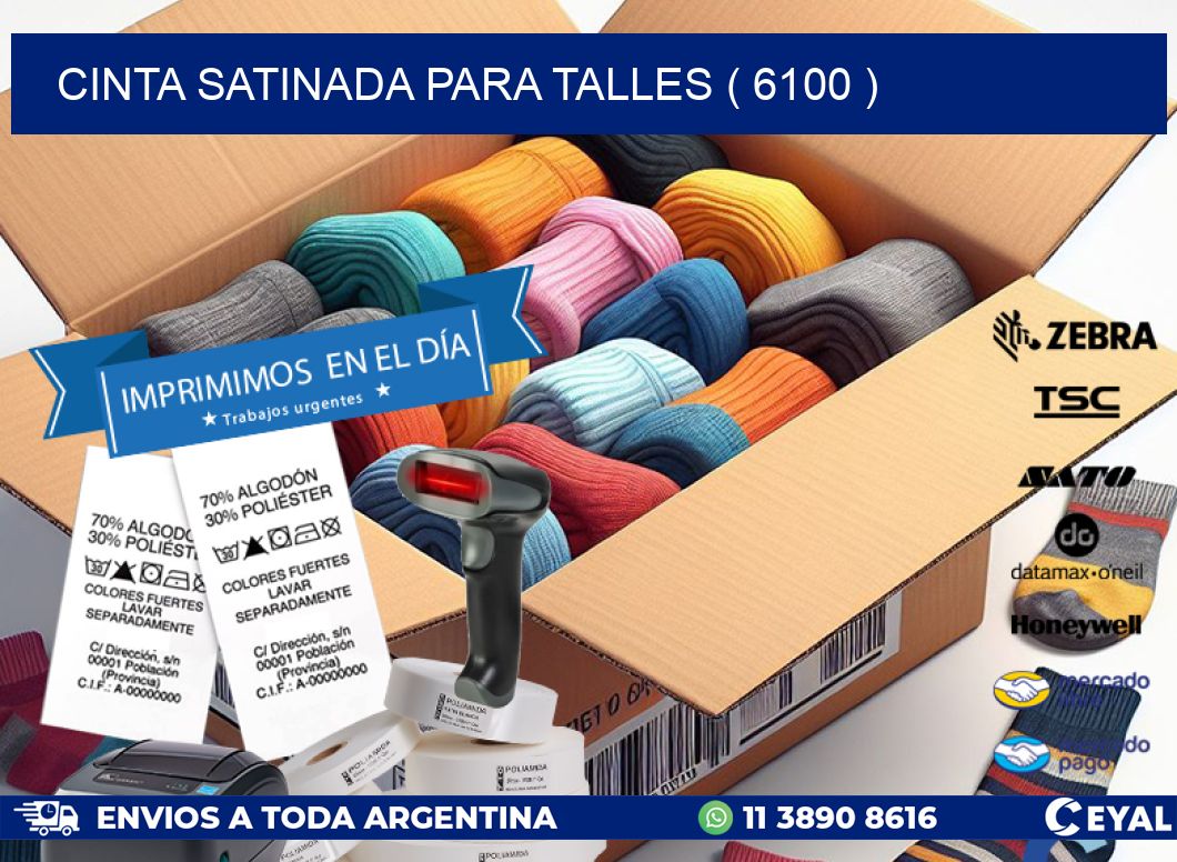 CINTA SATINADA PARA TALLES ( 6100 )