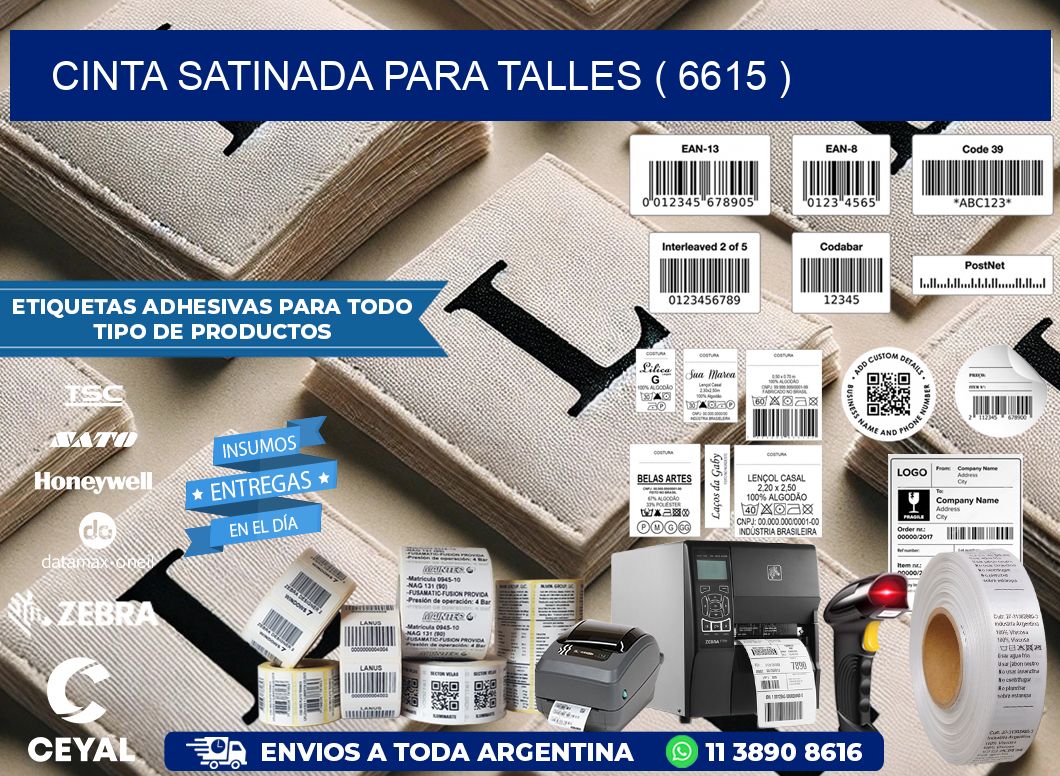 CINTA SATINADA PARA TALLES ( 6615 )