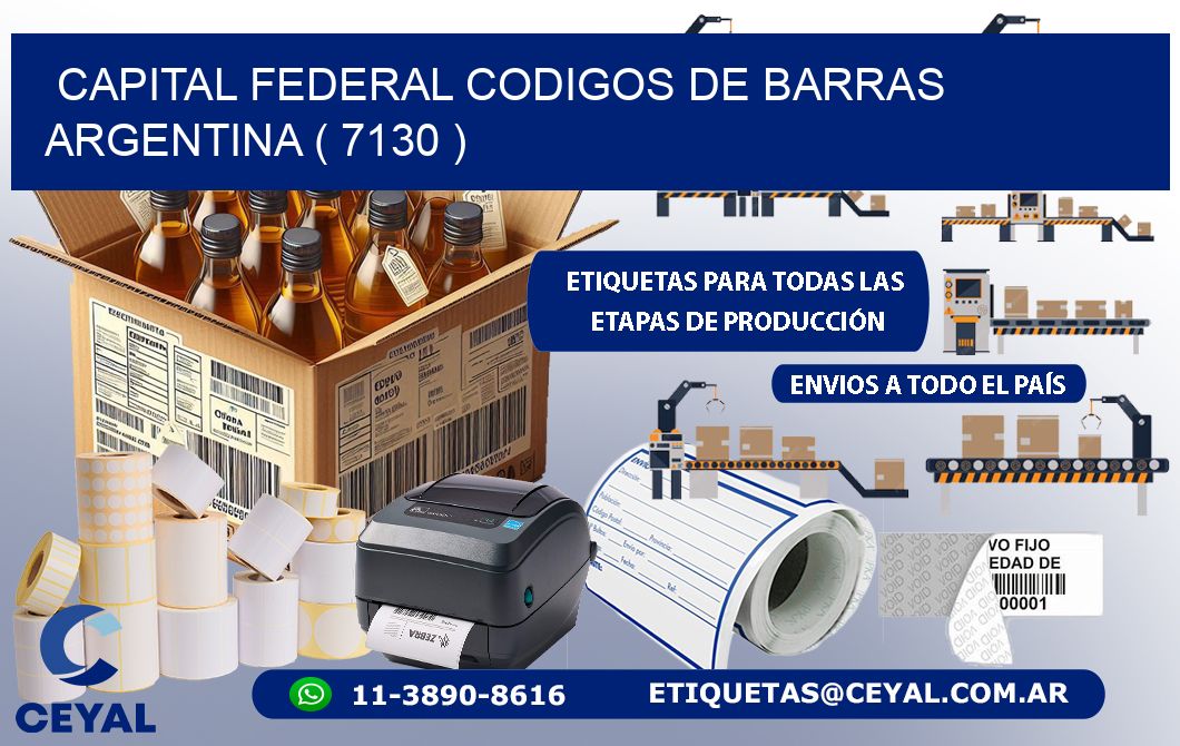 Capital federal codigos de barras argentina ( 7130 )