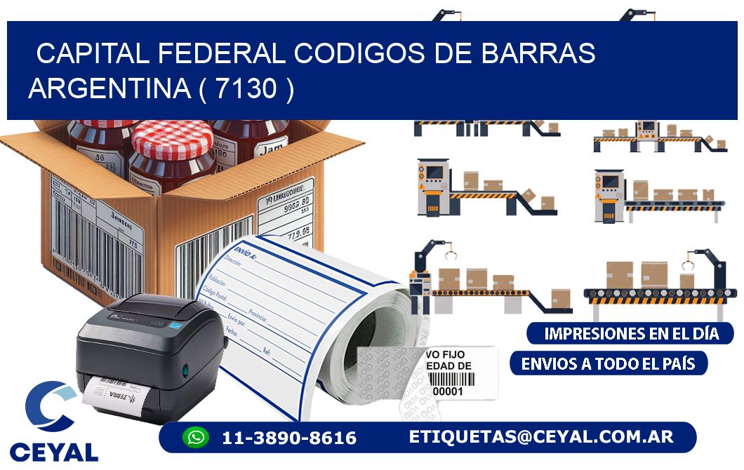 Capital federal codigos de barras argentina ( 7130 )