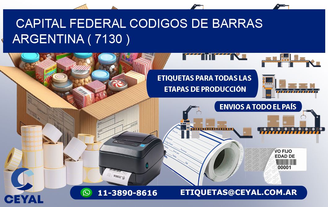 Capital federal codigos de barras argentina ( 7130 )