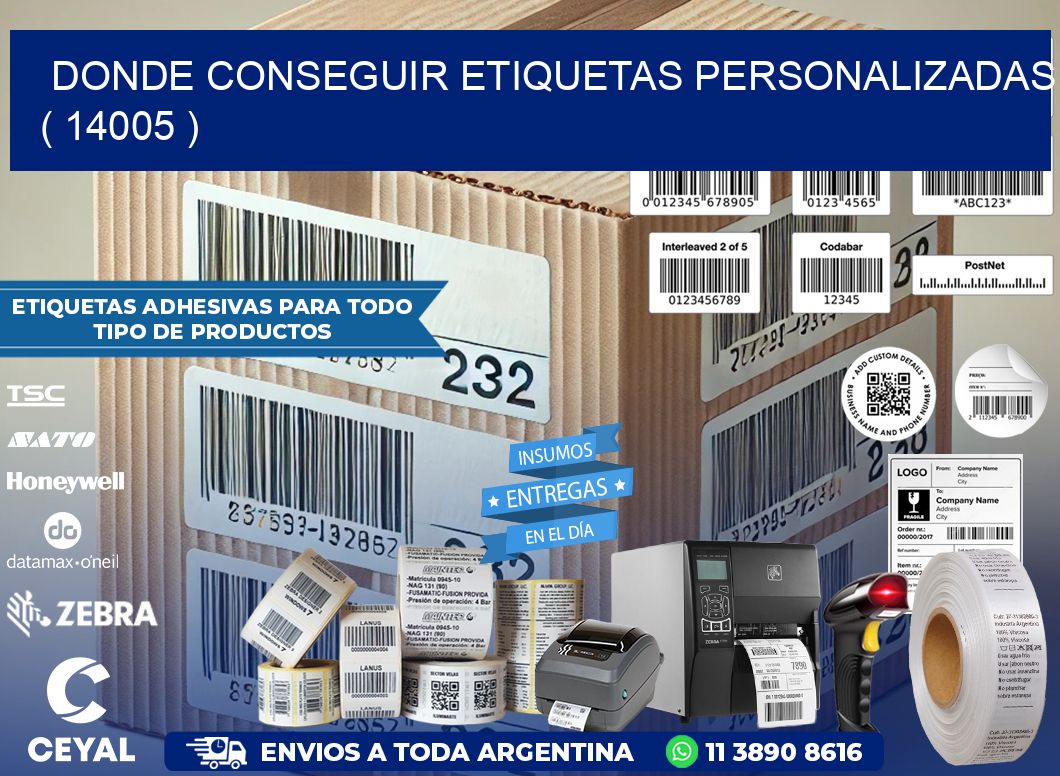 DONDE CONSEGUIR ETIQUETAS PERSONALIZADAS ( 14005 )