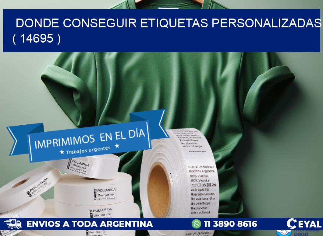DONDE CONSEGUIR ETIQUETAS PERSONALIZADAS ( 14695 )