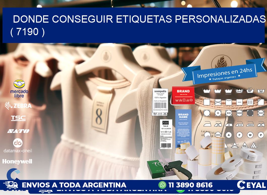 DONDE CONSEGUIR ETIQUETAS PERSONALIZADAS ( 7190 )
