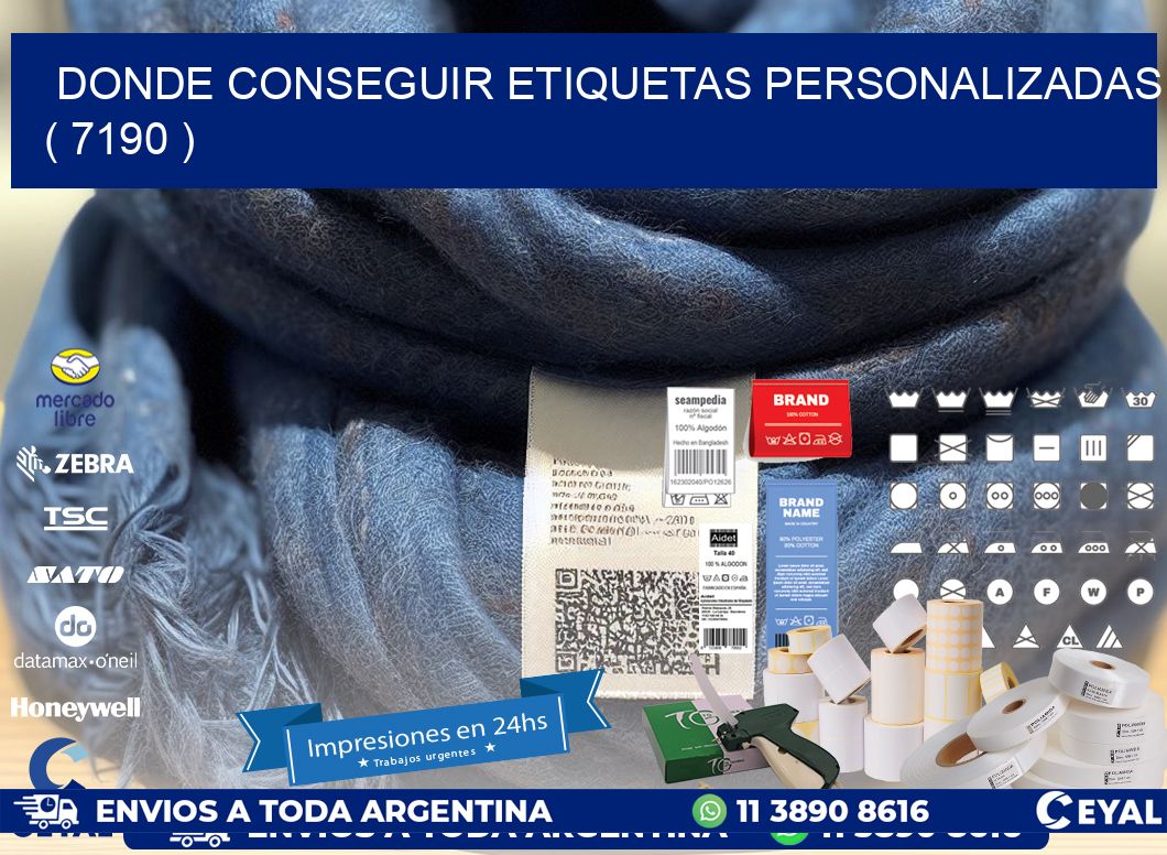 DONDE CONSEGUIR ETIQUETAS PERSONALIZADAS ( 7190 )