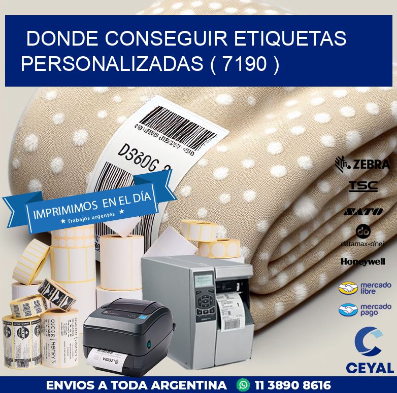 DONDE CONSEGUIR ETIQUETAS PERSONALIZADAS ( 7190 )