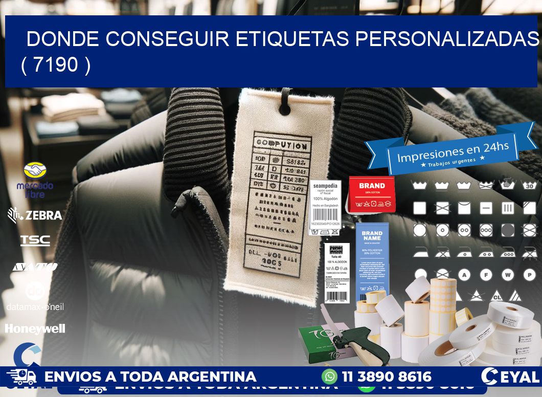 DONDE CONSEGUIR ETIQUETAS PERSONALIZADAS ( 7190 )