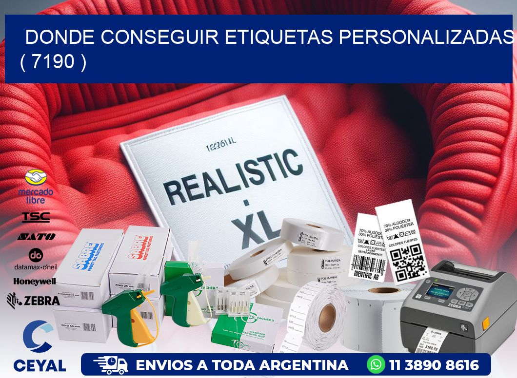 DONDE CONSEGUIR ETIQUETAS PERSONALIZADAS ( 7190 )