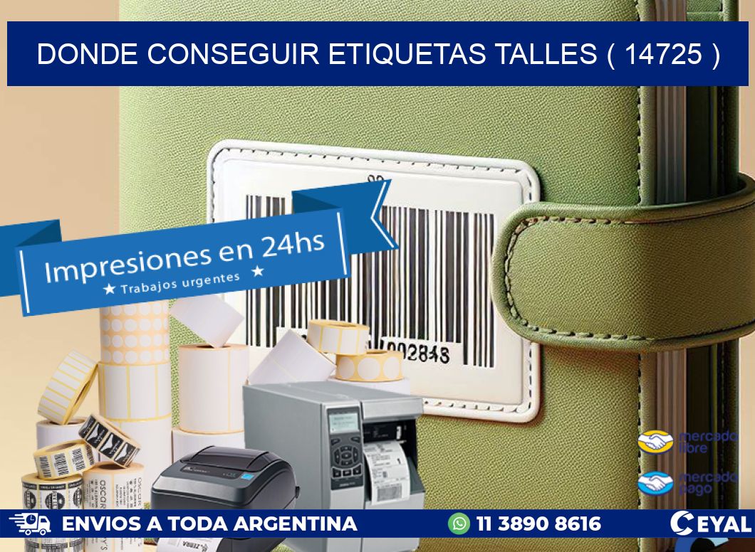 DONDE CONSEGUIR ETIQUETAS TALLES ( 14725 )