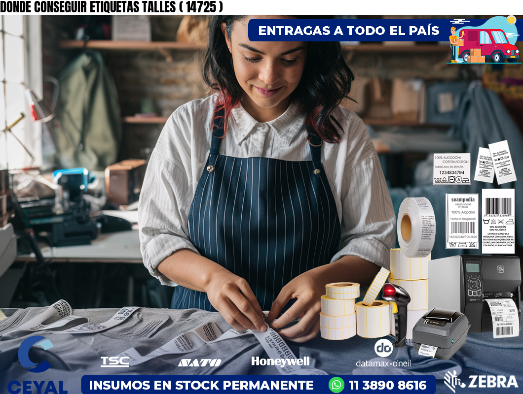 DONDE CONSEGUIR ETIQUETAS TALLES ( 14725 )