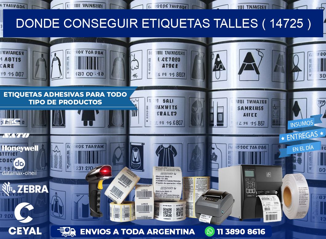 DONDE CONSEGUIR ETIQUETAS TALLES ( 14725 )