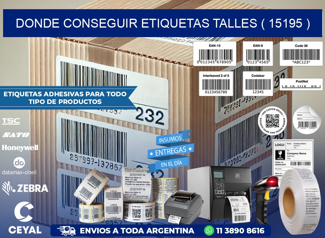 DONDE CONSEGUIR ETIQUETAS TALLES ( 15195 )